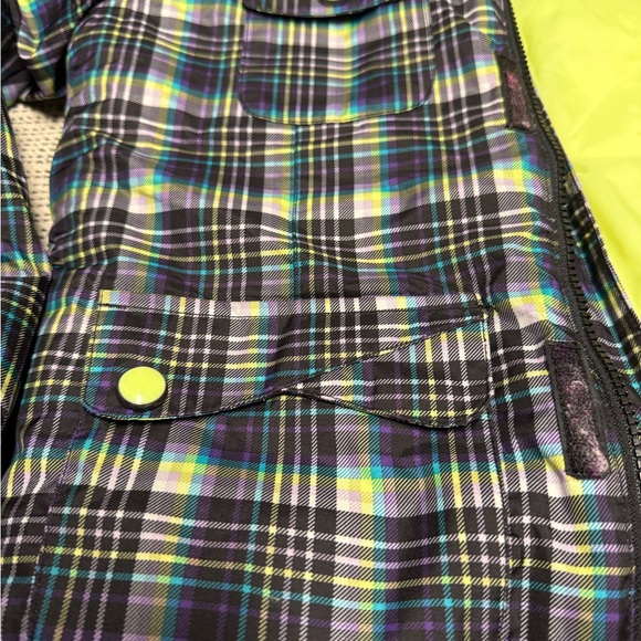 Burton Girls Snowboard Winter Plaid Jacket - Picture 5 of 8